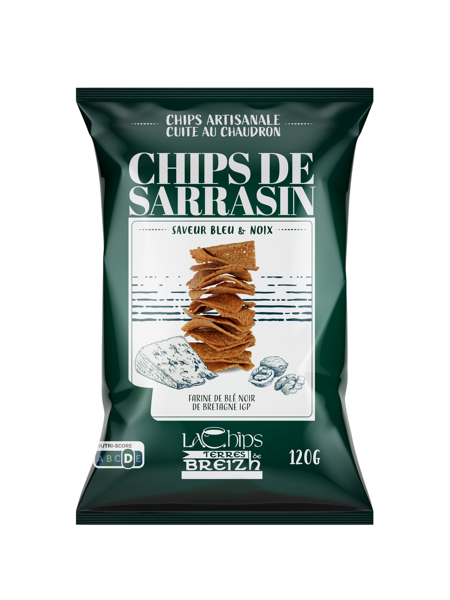 Chips de Sarrasin saveur Bleu et Noix