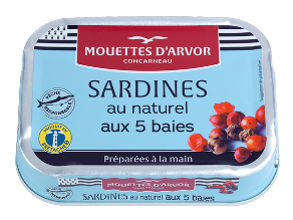 Sardines au naturel aux 5 Baies