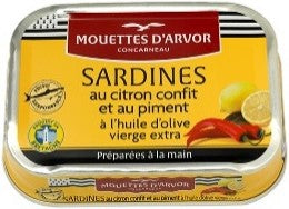 Sardines au Citron confit et au Piment à l'Huile d'olive