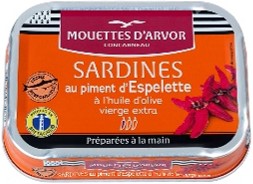 Sardines au Piment d'Espelette et Huile d'olive