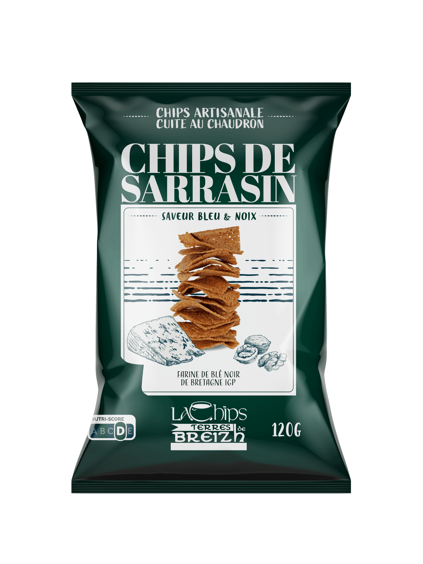 Chips de Sarrasin saveur Bleu et Noix - HEOL