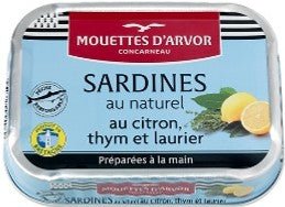 Sardines au naturel Citron Thym Laurier - HEOL